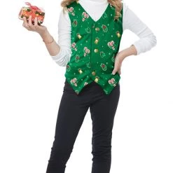 California Costume Green Holiday Vest Child Costume Kids Costumes