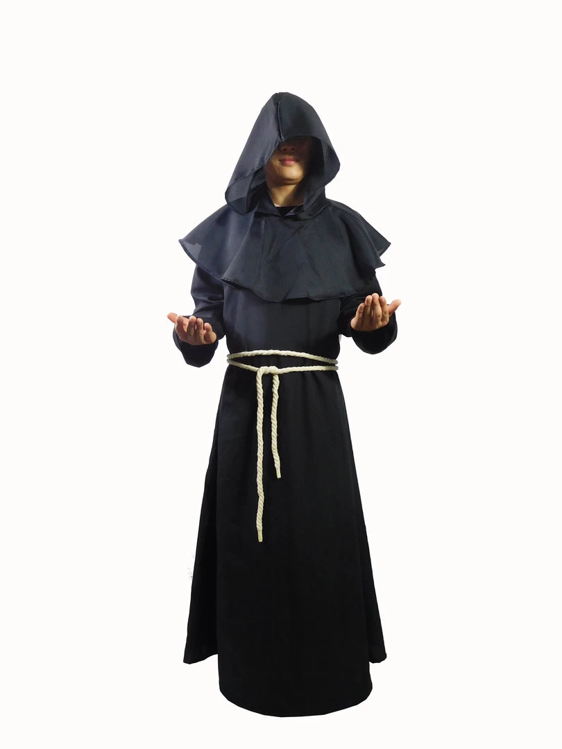 The Halloween Spot Adult Costumes Adult Medieval Monk Hooded Robe Costume 3 The Halloween Spot Adult Costumes Adult Medieval Monk Hooded Robe Costume