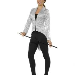 Smiffys Seasonal Costumes Sequin Tailcoat Jacket, Ladies