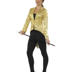 Smiffys Seasonal Costumes Sequin Tailcoat Jacket, Ladies