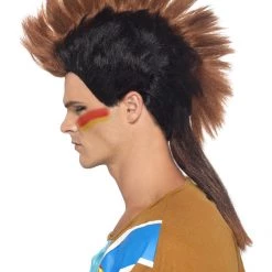 Smiffys Accessories Men's Native American Inspired Male Mohican Wig