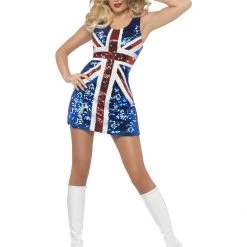Smiffys Adult Costumes Women's Fever All That Glitters Rule Britannia Costume