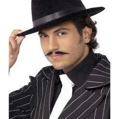 Smiffys Accessories Gangster Hat Black Velour