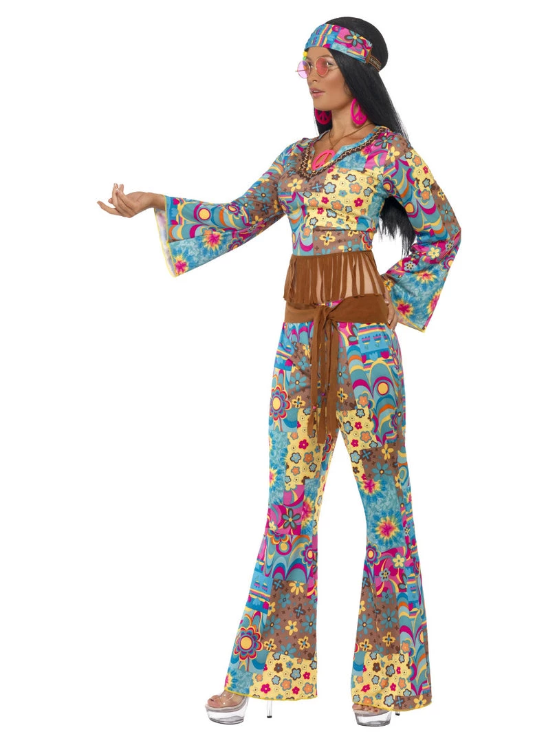 Smiffys Women's Hippie Flower Power Costume 4 Smiffys Women's Hippie Flower Power Costume