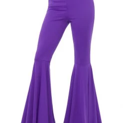 Smiffys Accessories Purple Flared Trousers, Ladies