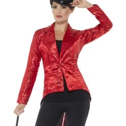 Smiffys Seasonal Costumes Sequin Tailcoat Jacket, Ladies