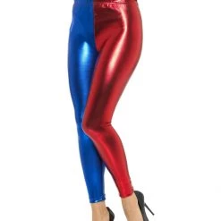 Smiffys Harlequin Cosplay Leggings, Metallic