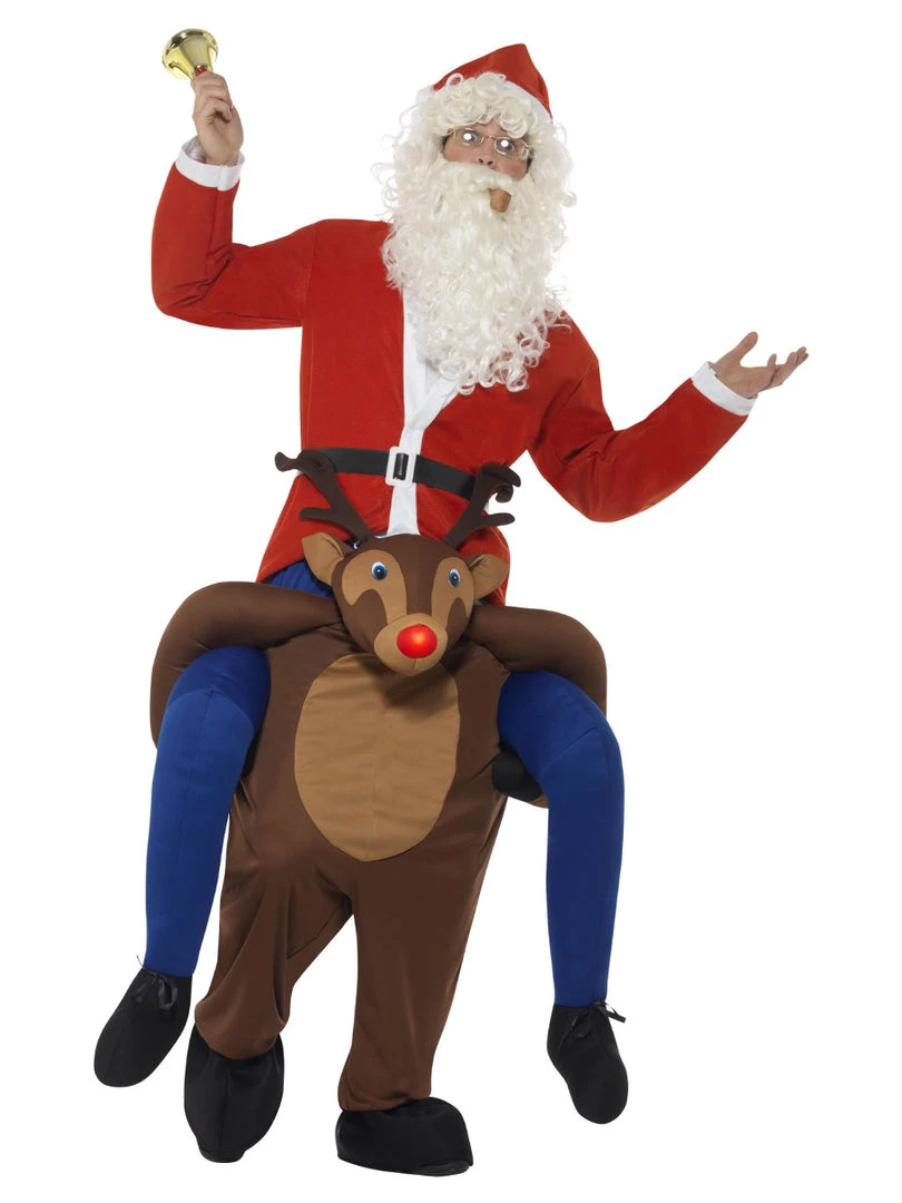 Smiffys Adult Piggyback Reindeer Rudolf Costume Adult Costumes 3 Smiffys Adult Piggyback Reindeer Rudolf Costume Adult Costumes